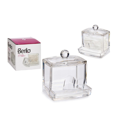 Berilo Organizador p/Cosméticos Quadrado c/Tampa