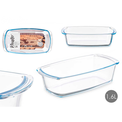 Vivalto Assadeira Vidro Rectangular 1,6L