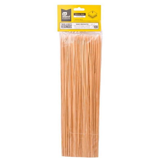 Espeto Bambu 30cm 100unid