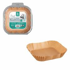 Forma Papel Quadrada 20x20cm P/Airfryer (20 unidades)