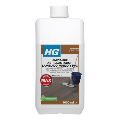 Limpiador abrillantador de uso diario HG para laminados, vinilo y PVC