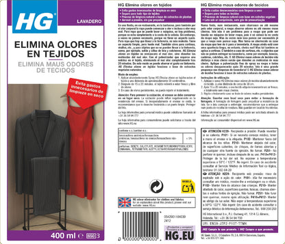HG Elimina Maus Odores de Tecidos