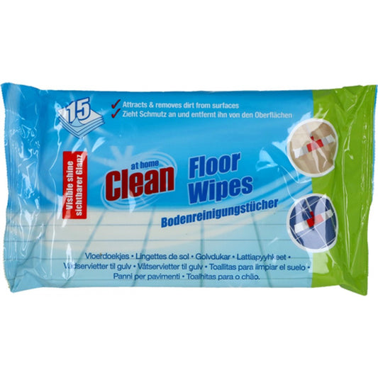At Home Clean Toalhitas Limpa Chão 15 Toalhitas