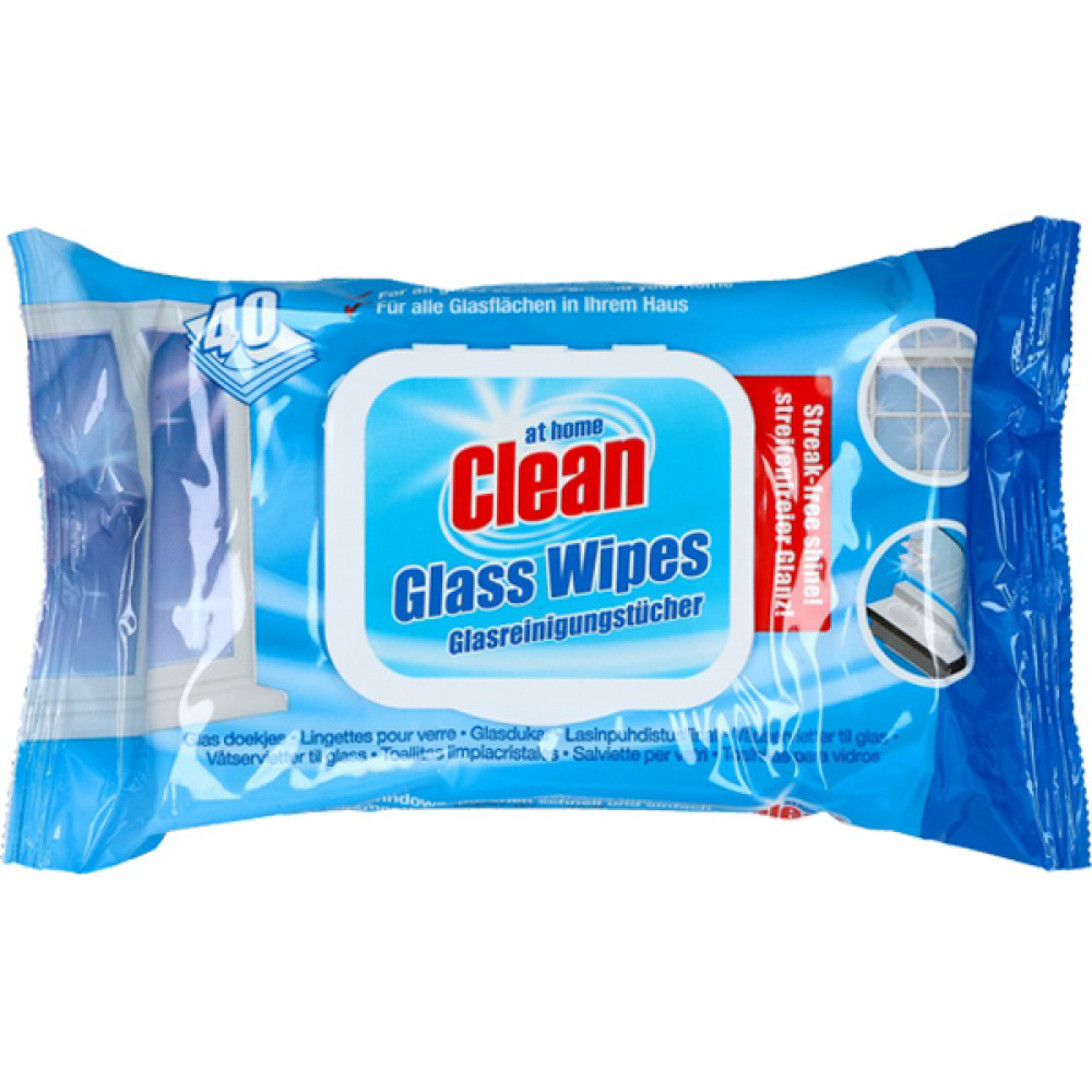 At Home Clean Toalhitas Limpa Vidros (40 Unidades)
