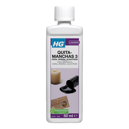 HG Stain Remover No. 3 Removes Candle Wax, Tar, and Resin Stains from Fabrics