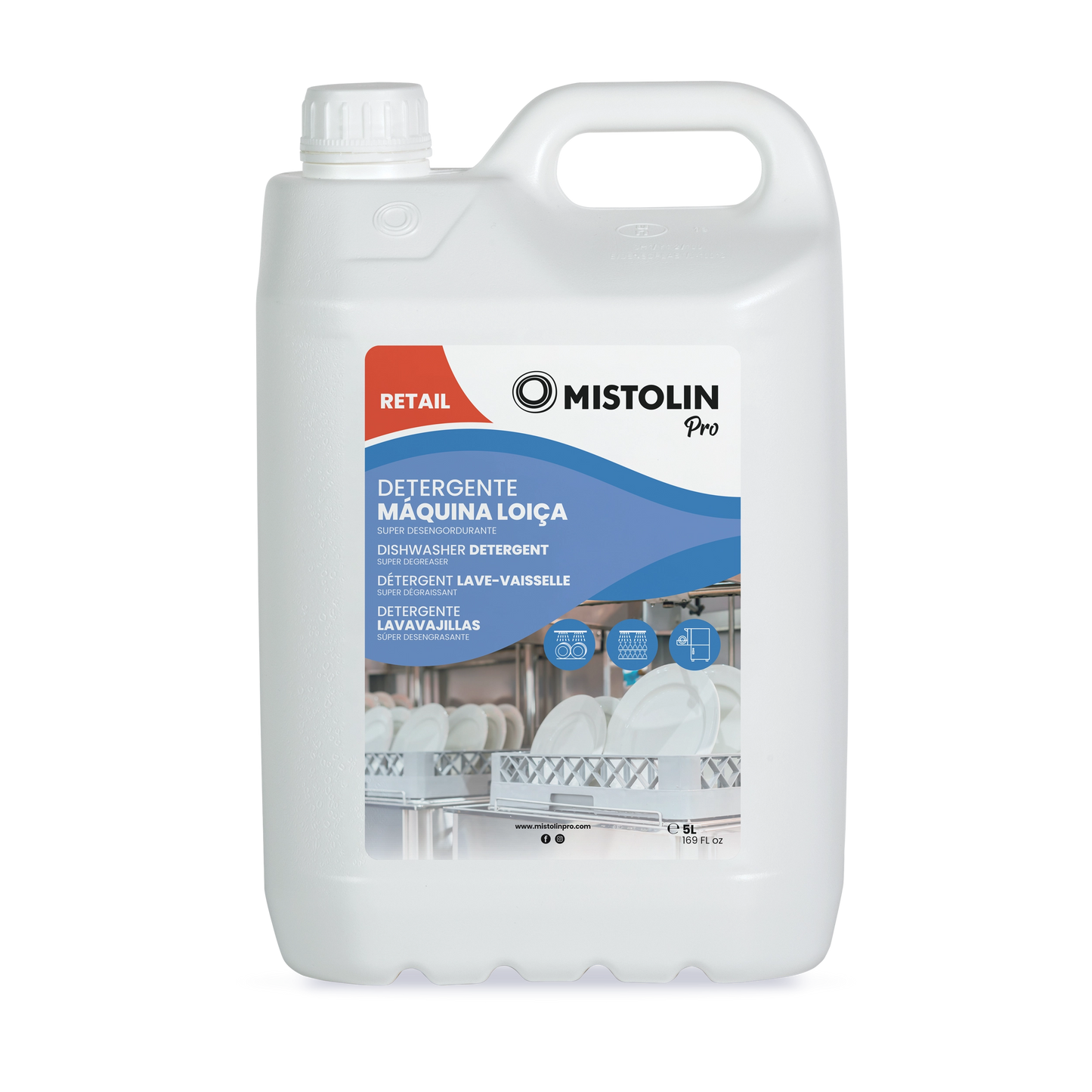 Mistolin Pro Detergente Máquina Lavar Loiça 5L