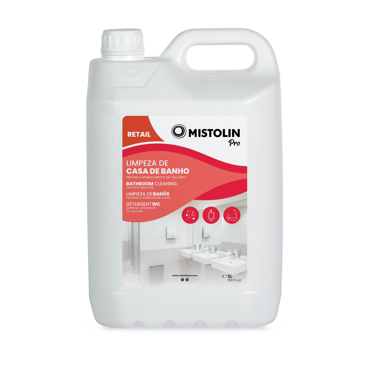 Mistolin Pro Limpeza de Casa de Banho 5L