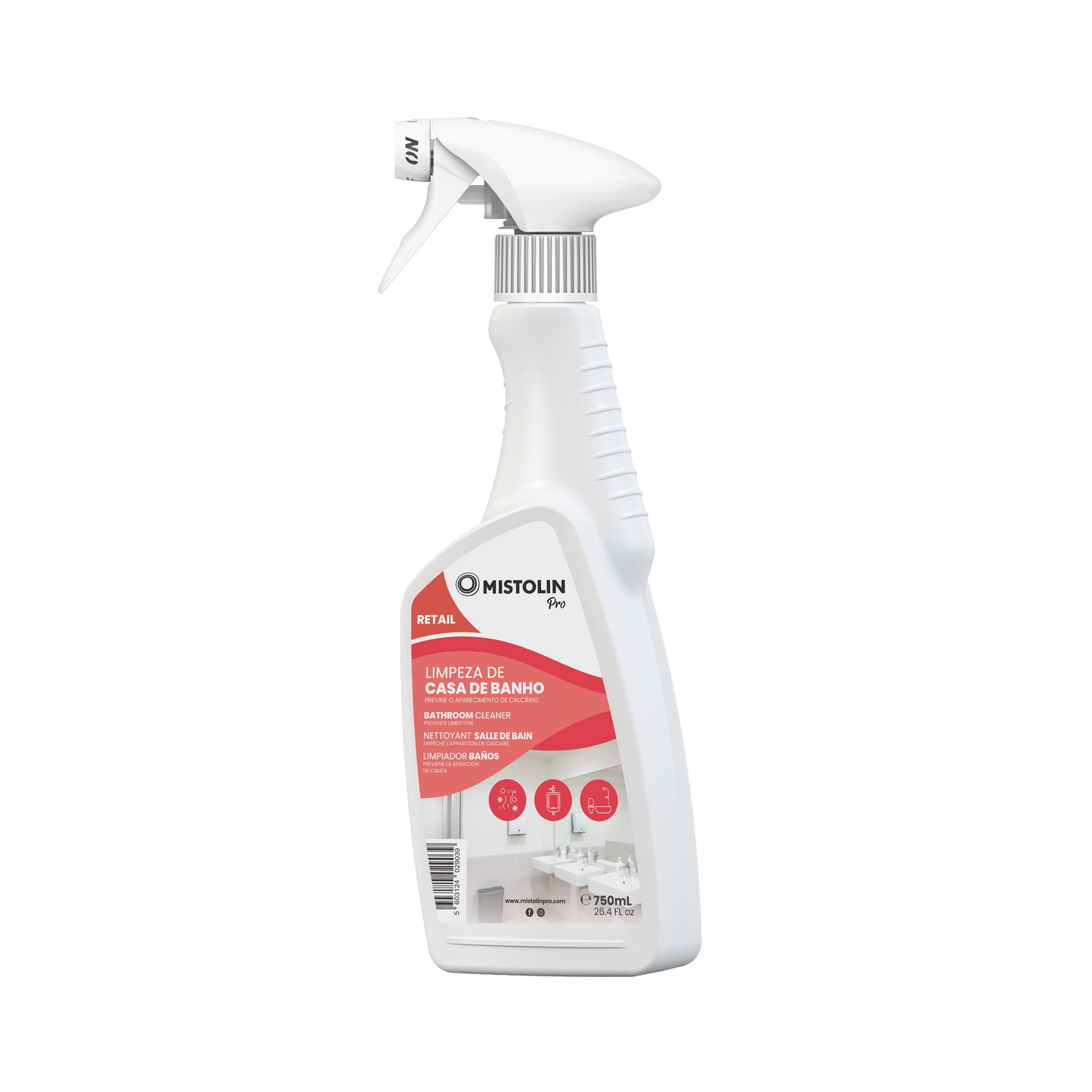 Mistolin Pro Limpeza Casa de Banho 750ml