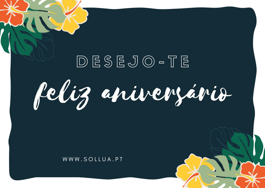 Cartão Feliz Aniversário "Tropical"