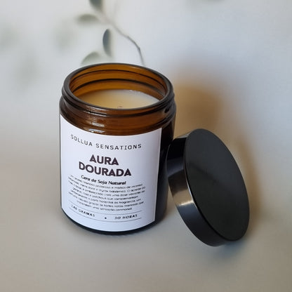 Aura Dourada - vela artesanal