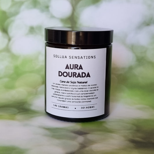 Aura Dourada - vela artesanal