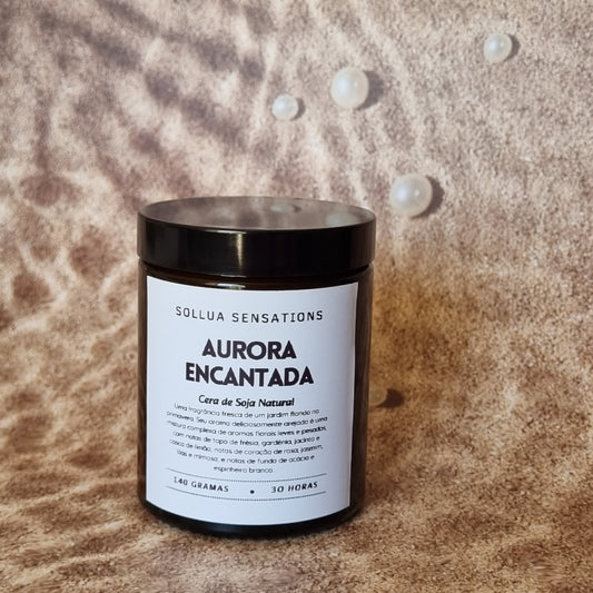 Aurora Encantada - vela artesanal