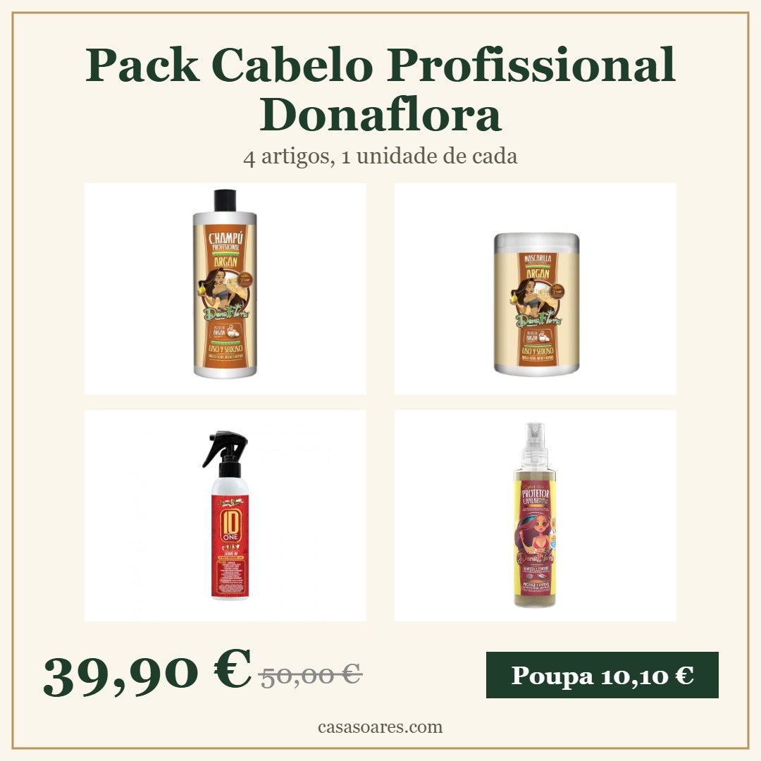 Pack Cabelo Profissional Donaflora: 4 artigos, 1 unidade de cada, por 39,90 euros