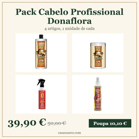 Pack Cabelo Profissional Donaflora: 4 artigos, 1 unidade de cada, por 39,90 euros